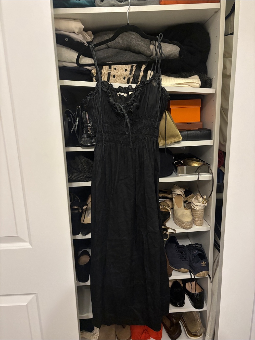 Doen Black Tie Maxi Sun Dress Size Medium